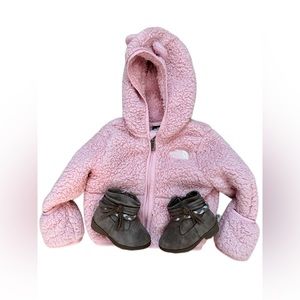 Baby Girl Used North Face Fleece Sweater Bundle 3-6 mo